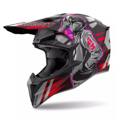 Kask motocyklowy enduro Airoh Wraaap Cyber Red Matt M