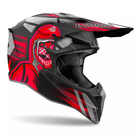 Kask motocyklowy enduro Airoh Wraaap Cyber Red Matt M