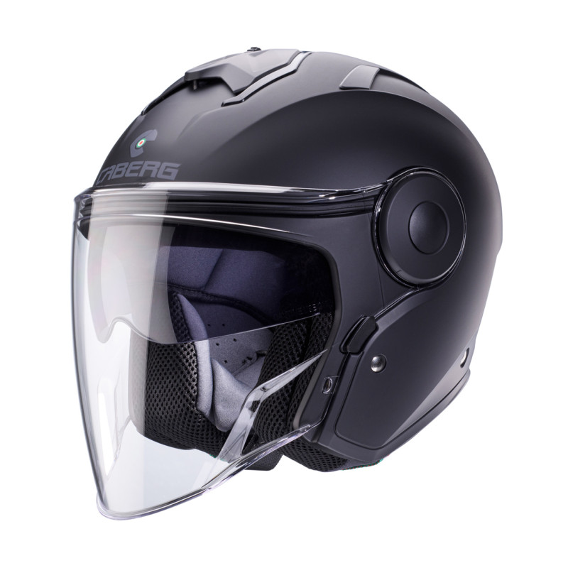CABERG KASK OTWARTY JET Z BLENDĄ MODEL SOHO SOLID KOLOR CZARNY MAT ROZMIAR XXL