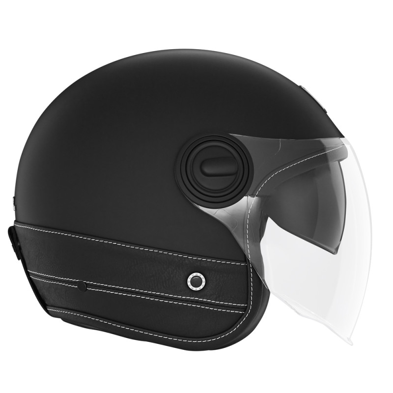 NOX PREMIUM KASK OTWARTY JET HERITAGE LEATHER KOLOR CZARNY MAT/CZARNY ROZMIAR S NOX PREMIUM KASK OTWARTY JET HERITAGE LEATHER KOLOR CZARNY MAT/CZARNY ROZMIAR S