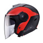 CABERG KASK OTWARTY JET Z BLENDĄ MODEL SOHO MILANO KOLOR CZERWONY/CZARNY MAT ROZMIAR S