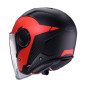 CABERG KASK OTWARTY JET Z BLENDĄ MODEL SOHO MILANO KOLOR CZERWONY/CZARNY MAT ROZMIAR S