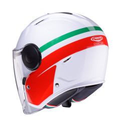 CABERG KASK OTWARTY JET Z BLENDĄ MODEL SOHO ZEPHYR KOLOR BIAŁY/ZIELONY/CZERWONY ROZMIAR S