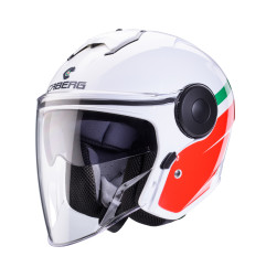 CABERG KASK OTWARTY JET Z BLENDĄ MODEL SOHO ZEPHYR KOLOR BIAŁY/ZIELONY/CZERWONY ROZMIAR L