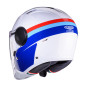 CABERG PROMOCJA KASK OTWARTY JET Z BLENDĄ MODEL SOHO ZEPHYR KOLOR BIAŁY/NIEBIESKI/CZERWONY ROZMIAR S