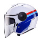 CABERG PROMOCJA KASK OTWARTY JET Z BLENDĄ MODEL SOHO ZEPHYR KOLOR BIAŁY/NIEBIESKI/CZERWONY ROZMIAR M