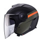 CABERG KASK OTWARTY JET Z BLENDĄ MODEL SOHO ZEPHYR KOLOR CZARNY/ZIELONY/POMARAŃCZOWY MAT ROZMIAR M