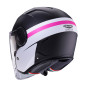 CABERG KASK OTWARTY JET Z BLENDĄ MODEL SOHO ZEPHYR KOLOR CZARNY MAT/BIAŁY/FUKSJA (INTENSYWNY ODCIEŃ RÓŻOWEGO) ROZMIAR XS