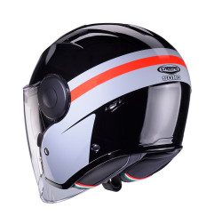 CABERG KASK OTWARTY JET Z BLENDĄ MODEL SOHO ZEPHYR KOLOR CZARNY/SZARY/CZERWONY ROZMIAR XL