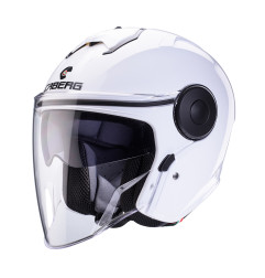 CABERG KASK OTWARTY JET Z BLENDĄ MODEL SOHO SOLID KOLOR BIAŁY POŁYSK ROZMIAR S