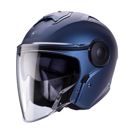 CABERG KASK OTWARTY JET Z BLENDĄ MODEL SOHO SOLID KOLOR NIEBIESKI MAT - BLUE JEANS ROZMIAR L