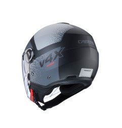 CABERG KASK OTWARTY JET Z BLENDĄ MODEL RIVIERA V4X ALPHA KOLOR CZARNY MAT/SZARY ROZMIAR M