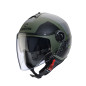 CABERG KASK OTWARTY JET Z BLENDĄ MODEL RIVIERA V4X ALPHA KOLOR ZIELONY/CZARNY/SZARY MAT ROZMIAR M