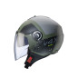 CABERG KASK OTWARTY JET Z BLENDĄ MODEL RIVIERA V4X ALPHA KOLOR ZIELONY/CZARNY/SZARY MAT ROZMIAR M