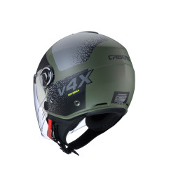 CABERG KASK OTWARTY JET Z BLENDĄ MODEL RIVIERA V4X ALPHA KOLOR ZIELONY/CZARNY/SZARY MAT ROZMIAR M