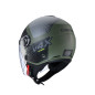 CABERG KASK OTWARTY JET Z BLENDĄ MODEL RIVIERA V4X ALPHA KOLOR ZIELONY/CZARNY/SZARY MAT ROZMIAR M