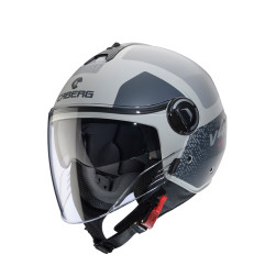 CABERG KASK OTWARTY JET Z BLENDĄ MODEL RIVIERA V4X ALPHA KOLOR PIASKOWY/SZARY MAT ROZMIAR XL