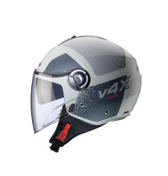 CABERG KASK OTWARTY JET Z BLENDĄ MODEL RIVIERA V4X ALPHA KOLOR PIASKOWY/SZARY MAT ROZMIAR XL