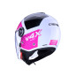 CABERG KASK OTWARTY JET Z BLENDĄ MODEL RIVIERA V4X ALPHA KOLOR BIAŁY/CZARNY/FUKSJA (INTENSYWNY ODCIEŃ RÓŻOWEGO) ROZMIAR S