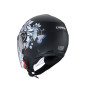 CABERG KASK OTWARTY JET Z BLENDĄ MODEL RIVIERA V4X MIA KOLOR CZARNY MAT/BIAŁY/SZARY (KWIATY / MOTYLE) ROZMIAR XS