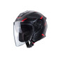 CABERG PROMOCJA KASK OTWARTY JET OTWARTY FLYON II BOSS KOLOR CZARNY/SZARY/CZERWONY MAT ROZMIAR M