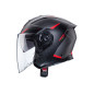 CABERG PROMOCJA KASK OTWARTY JET OTWARTY FLYON II BOSS KOLOR CZARNY/SZARY/CZERWONY MAT ROZMIAR M