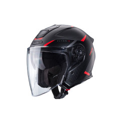 CABERG PROMOCJA KASK OTWARTY JET OTWARTY FLYON II BOSS KOLOR CZARNY/SZARY/CZERWONY MAT ROZMIAR S