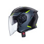 CABERG PROMOCJA KASK OTWARTY JET OTWARTY FLYON II BOSS KOLOR CZARNY/SZARY/ŻÓŁTY FLUO MAT ROZMIAR M