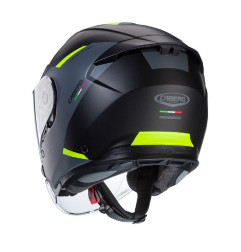 CABERG PROMOCJA KASK OTWARTY JET OTWARTY FLYON II BOSS KOLOR CZARNY/SZARY/ŻÓŁTY FLUO MAT ROZMIAR M