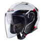 CABERG PROMOCJA KASK OTWARTY JET OTWARTY FLYON II BOSS KOLOR BIAŁY/CZARNY/CZERWONY/NIEBIESKI ROZMIAR XL