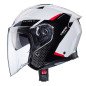 CABERG PROMOCJA KASK OTWARTY JET OTWARTY FLYON II BOSS KOLOR BIAŁY/CZARNY/CZERWONY/NIEBIESKI ROZMIAR XL