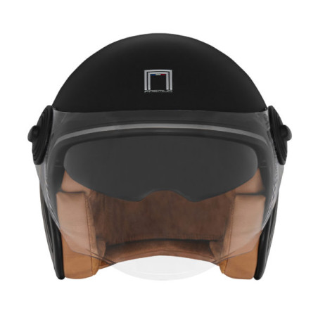 NOX PROMOCJA PREMIUM KASK OTWARTY JET HERITAGE LINE KOLOR CZARNY/TYTANOWY MAT ROZMIAR M