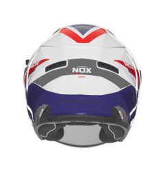 NOX PROMOCJA KASK OTWARTY JET Z BLENDĄ N130 MYST KOLOR BIAŁY/NIEBIESKI/CZERWONY ROZMIAR XL
