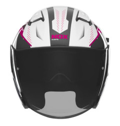 NOX PROMOCJA KASK OTWARTY JET Z BLENDĄ N130 MYST KOLOR BIAŁY/CZARNY/RÓŻOWY ROZMIAR M