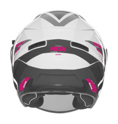 NOX PROMOCJA KASK OTWARTY JET Z BLENDĄ N130 MYST KOLOR BIAŁY/CZARNY/RÓŻOWY ROZMIAR M