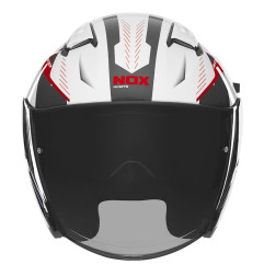 NOX PROMOCJA KASK OTWARTY JET Z BLENDĄ N130 MYST KOLOR BIAŁY/CZARNY/CZERWONY ROZMIAR S