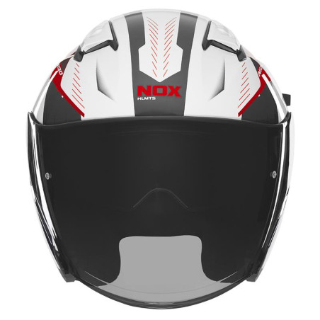 NOX PROMOCJA KASK OTWARTY JET Z BLENDĄ N130 MYST KOLOR BIAŁY/CZARNY/CZERWONY ROZMIAR XXL