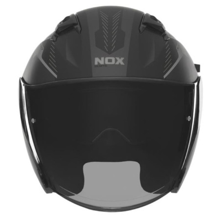 NOX PROMOCJA KASK OTWARTY JET Z BLENDĄ N130 MYST KOLOR CZARNY/SREBRNY MAT ROZMIAR S