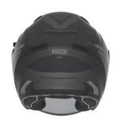 NOX PROMOCJA KASK OTWARTY JET Z BLENDĄ N130 MYST KOLOR CZARNY/SREBRNY MAT ROZMIAR M