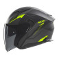 NOX PROMOCJA KASK OTWARTY JET Z BLENDĄ N130 MYST KOLOR CZARNY/ŻÓŁTY FLUO MAT ROZMIAR M