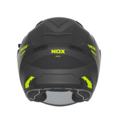 NOX PROMOCJA KASK OTWARTY JET Z BLENDĄ N130 MYST KOLOR CZARNY/ŻÓŁTY FLUO MAT ROZMIAR XL
