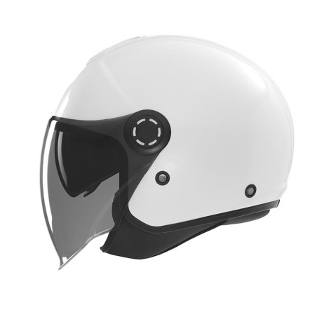 NOX KASK OTWARTY JET Z BLENDĄ N182 SOLID KOLOR BIAŁY POŁYSK ROZMIAR M