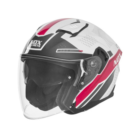 NOX KASK OTWARTY JET Z BLENDĄ N130 EKTO KOLOR BIAŁY/RÓŻOWY ROZMIAR L