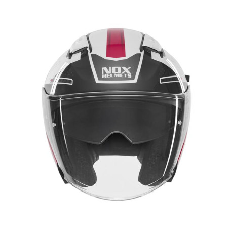 NOX KASK OTWARTY JET Z BLENDĄ N130 EKTO KOLOR BIAŁY/RÓŻOWY ROZMIAR L