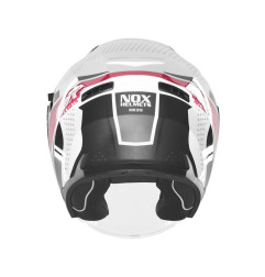 NOX KASK OTWARTY JET Z BLENDĄ N130 EKTO KOLOR BIAŁY/RÓŻOWY ROZMIAR L