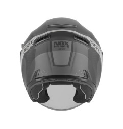 NOX KASK OTWARTY JET Z BLENDĄ N130 EKTO KOLOR SREBRNY/CZARNY MAT ROZMIAR M