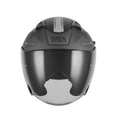 NOX KASK OTWARTY JET Z BLENDĄ N130 EKTO KOLOR SREBRNY/CZARNY MAT ROZMIAR L
