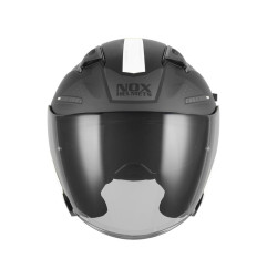 NOX KASK OTWARTY JET Z BLENDĄ N130 EKTO KOLOR BIAŁY/CZARNY MAT ROZMIAR M