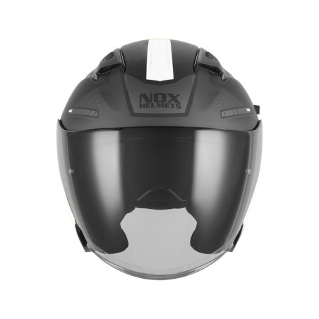 NOX KASK OTWARTY JET Z BLENDĄ N130 EKTO KOLOR BIAŁY/CZARNY MAT ROZMIAR L