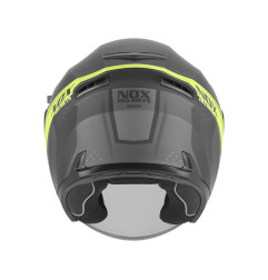 NOX KASK OTWARTY JET Z BLENDĄ N130 EKTO KOLOR ŻÓŁTY FLUO/CZARNY MAT ROZMIAR M